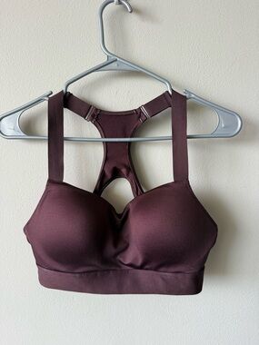 PINK Victoria's Secret Brown Sports Bra with Pink Lining Racerback